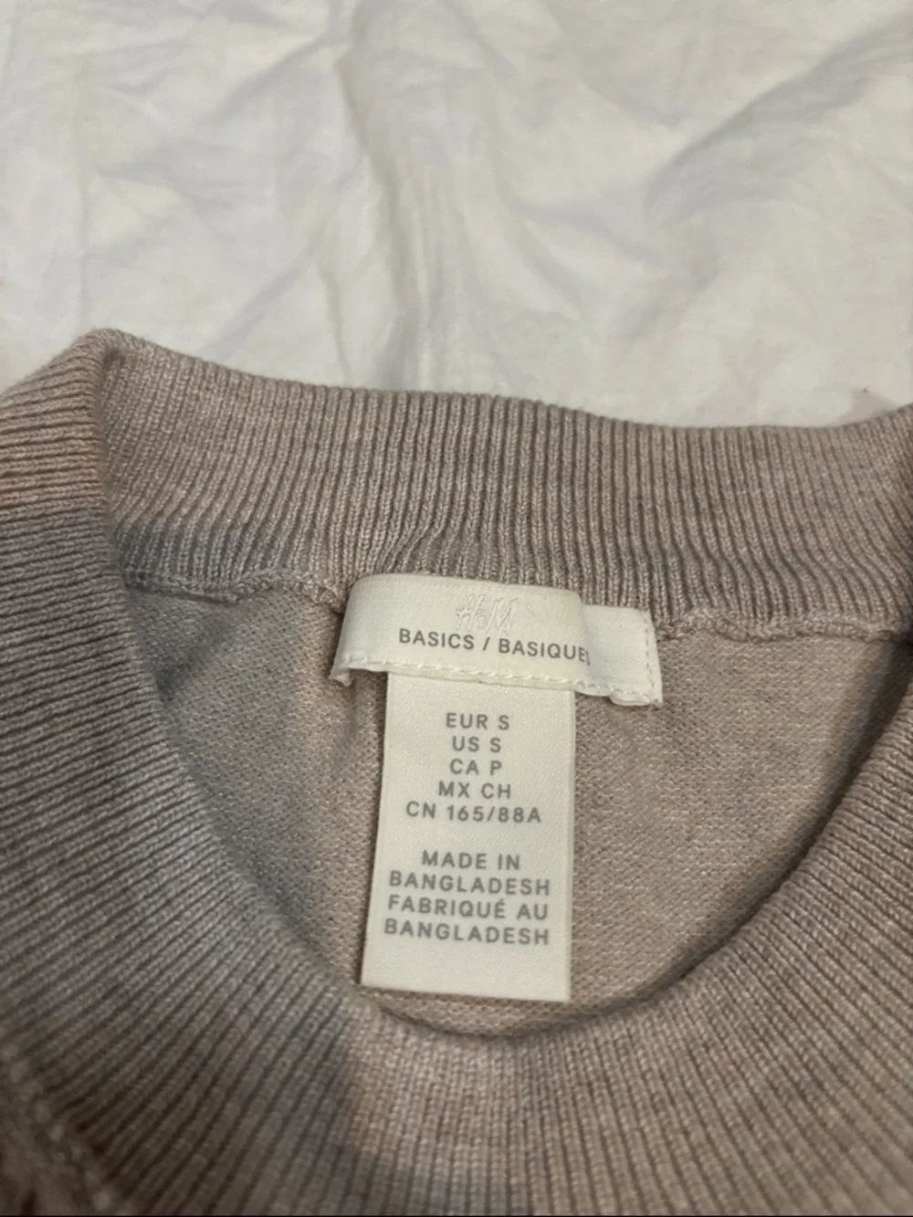 Zara Short Sleeve oversize knit Crewneck Top - Taupe - Picture 3 of 5